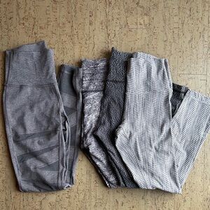 Lot of 4 pairs lululemon leggings, size 6